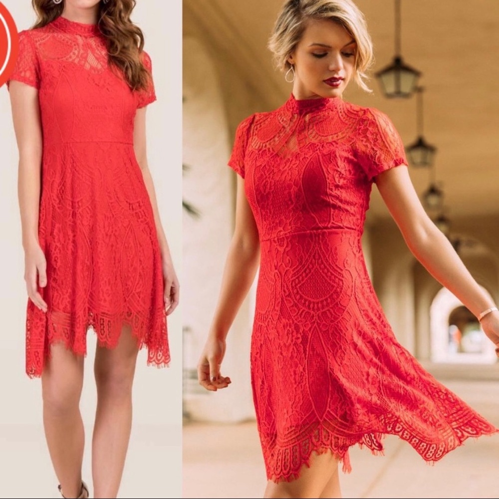 Francisca’s Red Lace Dress NWT